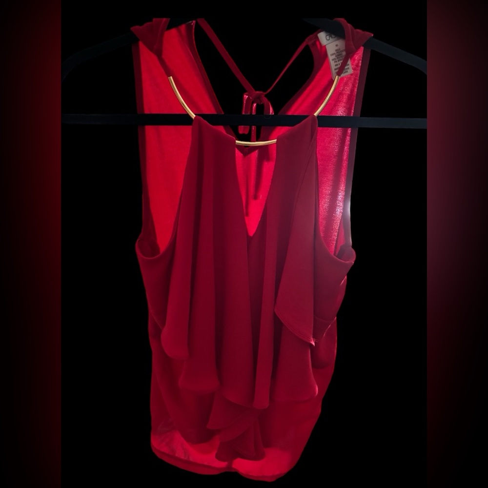 Cache Vibrant Red Halter Top - Picture 2 of 3